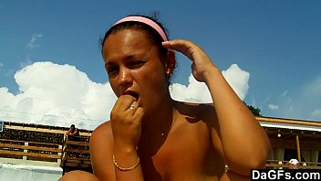 Preview 4 of Cougar Son - Dagfs - Filming Hot Slut On The Beach