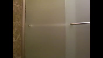 Preview 1 of Father Dughter Xxx Full Video - Handsfree Double Cumshot Cumblast on Glass Door