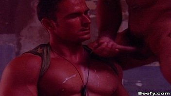 Preview 4 of Bangbus Skirt - Beefy Gay Soldier Fucking with Boyfriend