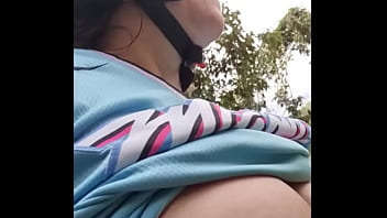 Preview 1 of Baby Caom - Mi Hijastro Me Hace Mostrar Las Tetas En Publico Y Me Termino Follando En La Calle