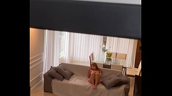 Preview 1 of Breast Milk And Cum - Sendo espiada masturbando na chamada de v&iacute_deo - Brida Nunes