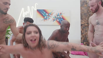 Preview 4 of White Girl Full Chudai Video - P-Sluts Vol. 20 starring Nympho Victoria Dias fucking six big studs with Triple Penetracion , DAP,  DP