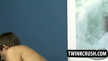 Preview 2 of Latex Piss Pierced Pussy - Handcuffed twink getting fucked hard anally