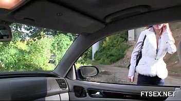 Preview 1 of Xxx Cremosas - Blonde teen gets fucked on the hood of a car