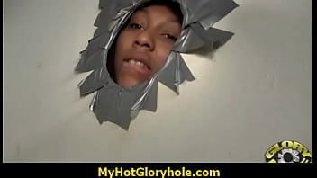 Preview 1 of Duble Ling Sex - Cuckold hubby sucks black cock at gloryhole 14