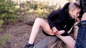 Preview 2 of Blackme Inl Mom - A Man Noticed How I Masturbated In The Forest And Fucked Me!