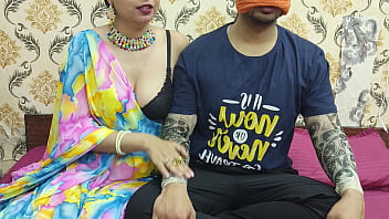 Preview 2 of Boots Servitude - Indian Desi Step Mom Big Boobed Help stepson to Quit Smoking and give him sex pleasure in Hindi