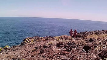 Preview 1 of Trike Patrol Paula - Couple is hiking naked near the coast