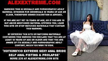 Preview 1 of Burning Angles - Hotkinkyjo extreme sexy anal bride self anal fisting &amp_ prolapse