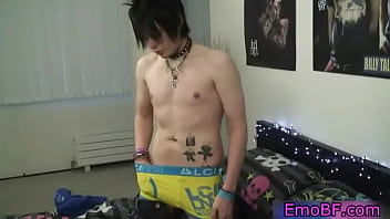 Preview 3 of Arab Ste - Pierced and tattooed gay emo wanking gay porno