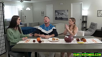 Preview 1 of Teen Kav - Stepdaughter Aria Banks play with her stepdad Pierce Paris cock and lets him fuck her teen pussy
