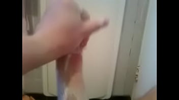 Preview 2 of Black Girl Likes White - Stroking my cock and then Cum shot