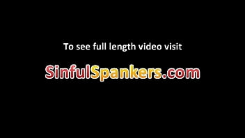 Preview 4 of Marissa Rae - Hot brunette babe gets bent over knees