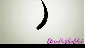 Preview 1 of Psk Sama Bocah Laki Laki - Having fun with a big black dildo on the beach | ElisaPublicSlut.com
