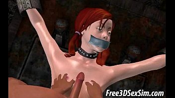 Preview 2 of Puppy Animal - Two sexy tied up 3D cartoon babes getting fucked