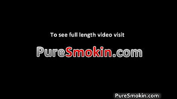 Preview 4 of Beautiful Teens Pov Job - Exciting blonde hot babe smoking