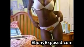 Preview 2 of Hindi Adio Mom To San - Webcam ebony chick shows all the goods