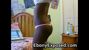 Preview 1 of Hindi Adio Mom To San - Webcam ebony chick shows all the goods