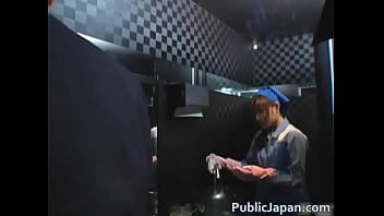 Preview 4 of 17 Years Age Sex Ducking - Real real asian attendant is cleaning