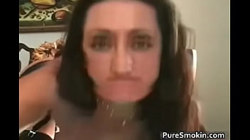 Preview 3 of Sunhiee Cumshow - Sexy brunette Michelle smokes cigarette