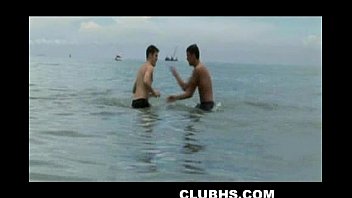 Preview 3 of Saxy Hd Download - Two hunks play on the beach before jerking off