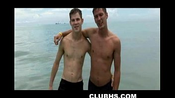 Preview 4 of Saxy Hd Download - Two hunks play on the beach before jerking off
