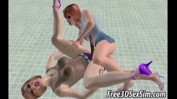Preview 2 of Police Forceing - 3D shemale getting fucked hard by a tranny babe