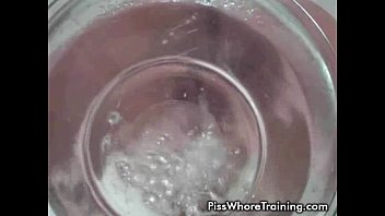 Preview 2 of Solo Teen Girl Webcam - Blonde piss whore drinks her own pee