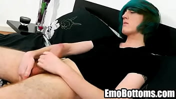 Preview 4 of Married In Movie - Emo twink Alexander Daniels tugging on his cock
