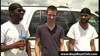 Preview 3 of Daughter Cald To Dad - Big muscled black gay boys humiliate white twinks hardcore 04
