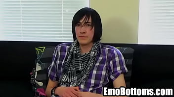 Preview 1 of Xes Mom Video - Emo twink Andy Roberts tugs on his rock hard cock