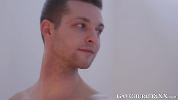 Preview 1 of Toke Condomoff - Bareback fuck routine after bedtime prayer in seminary