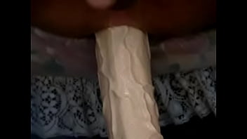 Preview 1 of Black Sex Poun - squating ride on my biggtoy blowing my hole out