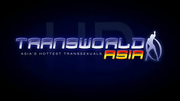 Preview 1 of Javw - Asian Tranny Martina lets her huge tits bounce while she rubs her own shecock