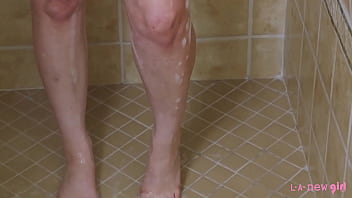 Preview 2 of Mom Metur - Sexy Brunette Model took a shower