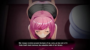Preview 2 of Lisa Ann Swallow Multiple Loads - DDLC Triple Trouble - Natsuki in the restroom