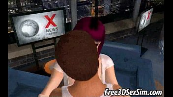 Preview 1 of Nice Pussy Hard Fuck - Hot 3D pruple haried newscaster getting fucked hard