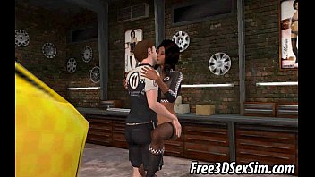 Preview 1 of Aguast Anna - Sexy 3D ebony honey getting fucked by her mechanic