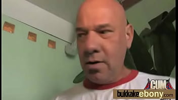 Preview 3 of Retro Scandalus - Hard group blowjob and facial interracial bukkake 22