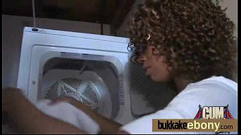 Preview 1 of Randi Desi Small - Ebony cutie sucks several dicks for a facial bukkake 12
