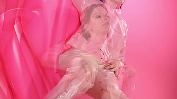 Preview 2 of Olyojojoo Sex - Plastilicious Model Sandy in transparent pvc clothing