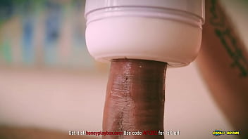 Preview 3 of Katrina Kafe Sax Video - FREE FULL VIDEO Big Uncut Cock Latino Tests HoneyPlayBox Kai2 Automatic Masturbator Intense Cumshot