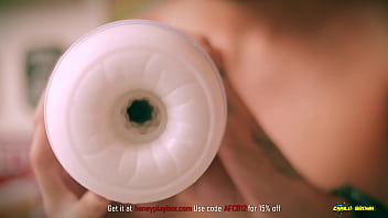 Preview 1 of Katrina Kafe Sax Video - FREE FULL VIDEO Big Uncut Cock Latino Tests HoneyPlayBox Kai2 Automatic Masturbator Intense Cumshot