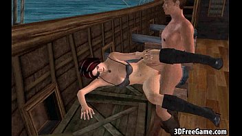Preview 2 of Mb2 Video - Hot 3D cartoon pirate babe gets fisted and fucked
