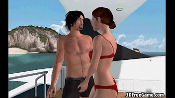 Preview 1 of Baddangel - Foxy 3D babe gets eaten out and fucked on a boat