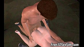 Preview 4 of Nwevidexxx Com - Sexy 3D cartoon brunette babe sucks and fucks