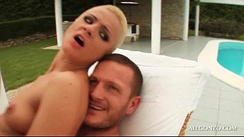 Preview 2 of Mom Is Romantic Porn - Tiny boobed nasty blonde gets pussy filled with fat pecker