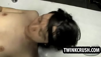 Preview 2 of Big Lips And Clits - Handcuffed twink enjoying getting fucked hard anally