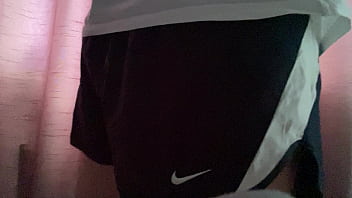 Preview 1 of Virgin Fuckek With Blood - Mr Big Dick UK pulling out the big cock from his running shorts