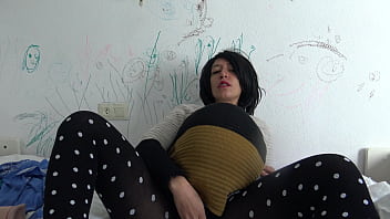 Preview 1 of Full Hd Darma - british hot wife masturbating her hairy pussy while 9 months pregnant
